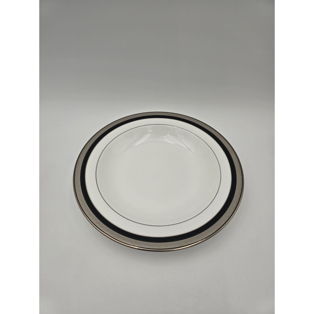 Waterford China, COLLEEN, Black & Platinum Band Rimmed‎ Soup Bowl #118304